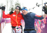 ソチ2014パラリンピック冬季競技大会　　久保選手（左）　　写真／阿部謙一郎