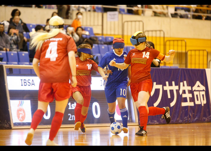 さいたま市ノーマライゼーションカップ2019 ブラインドサッカー国際親善試合　女子日本代表 対 女子IBSA世界選抜　　　　写真／阿部謙一郎