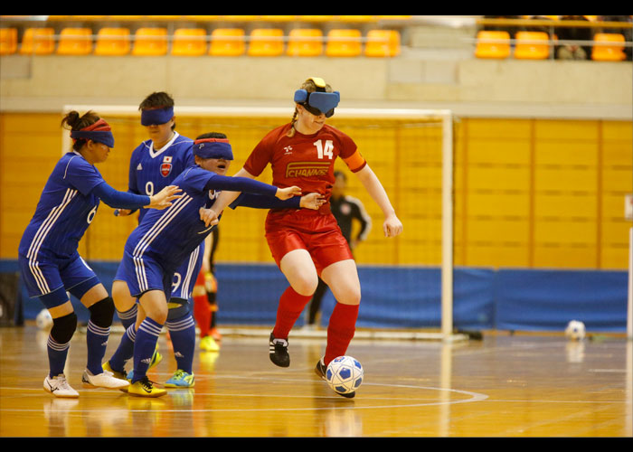 さいたま市ノーマライゼーションカップ2019 ブラインドサッカー国際親善試合　女子日本代表 対 女子IBSA世界選抜　　　　写真／阿部謙一郎