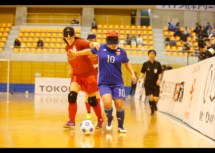 さいたま市ノーマライゼーションカップ2019 ブラインドサッカー国際親善試合　女子日本代表 対 女子IBSA世界選抜　　　　写真／阿部謙一郎