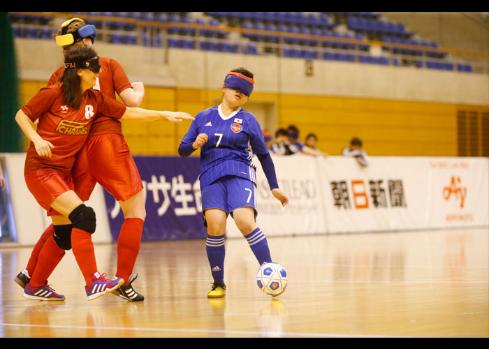 さいたま市ノーマライゼーションカップ2019 ブラインドサッカー国際親善試合　女子日本代表 対 女子IBSA世界選抜　　　　写真／阿部謙一郎