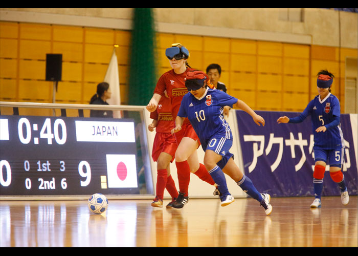 さいたま市ノーマライゼーションカップ2019 ブラインドサッカー国際親善試合　女子日本代表 対 女子IBSA世界選抜　　　　写真／阿部謙一郎