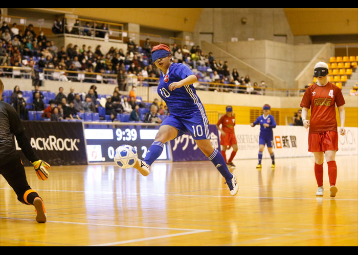 さいたま市ノーマライゼーションカップ2019 ブラインドサッカー国際親善試合　女子日本代表 対 女子IBSA世界選抜　　　　写真／阿部謙一郎