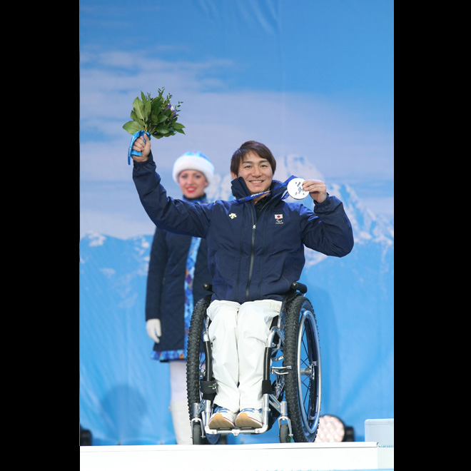 ソチ2014パラリンピック　　森井大輝　銀メダル獲得！　　　　写真／阿部謙一郎