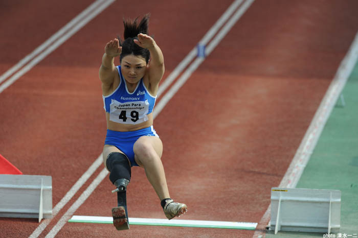 地元宮城県で華麗なジャンプをみせた佐藤真海選手