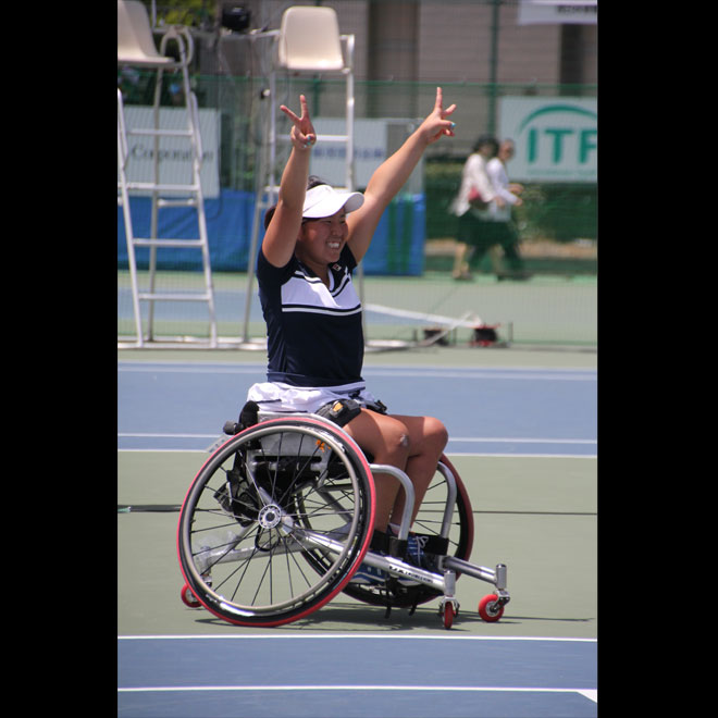 車いすテニス      JAPAN OPEN 2014     　上地結衣