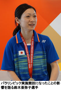 パラリンピック実施競技になったことの影響を語る鈴木亜弥子選手