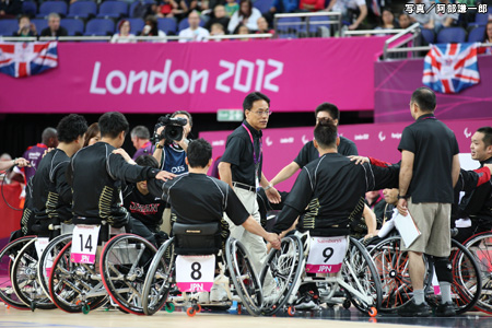 写真：ロンドン2012パラリンピック　車椅子バスケットボール予選リーグ初戦　日本対ポーランド戦　阿部謙一郎撮影