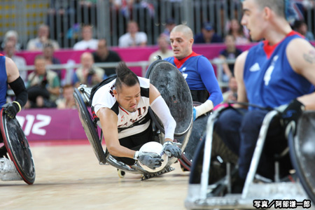 写真：ロンドン2012パラリンピック　ウィルチェアラグビー　阿部謙一郎撮影