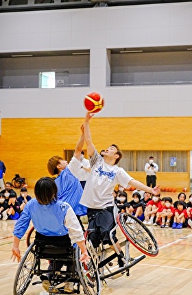 富山県車椅子バスケットボールクラブの皆様による迫力のデモンストレーション！